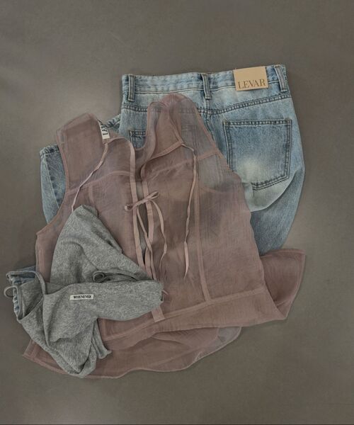LEVAR(レバー)の「Relaxed Fit Denim - Light blue(デニムパンツ・レディース・ライトブルー・M-Long/S-Long/XS-Long/M-Short/S-Short/XS-Short)」の5枚目の写真