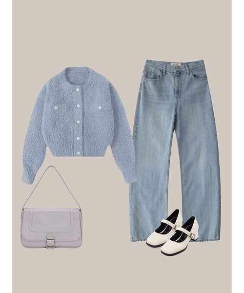 LEVAR(レバー)の「Relaxed Fit Denim - Light blue(デニムパンツ・レディース・ライトブルー・M-Long/S-Long/XS-Long/M-Short/S-Short/XS-Short)」の2枚目の写真