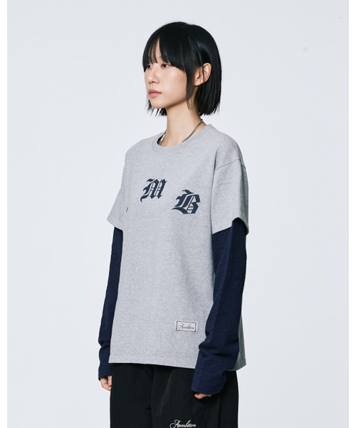 AAMBITION（アアンビション）の「AMB レイヤードロングスリーブ（メランジ）（Tシャツ/カットソー・メンズ・その他・1(M)/2(L)）」の4枚目の写真