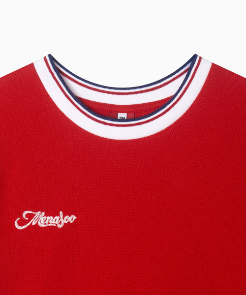 MENASOO(ミナス)の「Silky Cotton Round PK Tshirts_Red(Tシャツ/カットソー・レディース・レッド・2/1)」の13枚目の写真