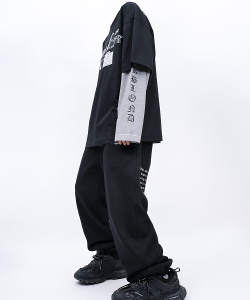 BLACK BLOND(ブラック ブロンド)の「ビビディヒドゥンスローガン半袖Tシャツ(ブラック)(Tシャツ/カットソー・レディース・その他・SMALL/MEDIUM/LARGE/X-LARGE/XX-LARGE/XXX-LARGE)」の4枚目の写真