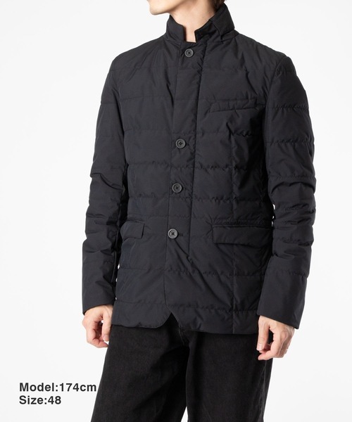 HERNO(ヘルノ)の「HERNO 2 LAYER PROMETEO BLAZERS DOWN JACKET ヘルノ 2レイヤー テイラード ダウンジャケット(ダウンジャケット/コート・メンズ・ブラック・48/46/52/50)」の3枚目の写真