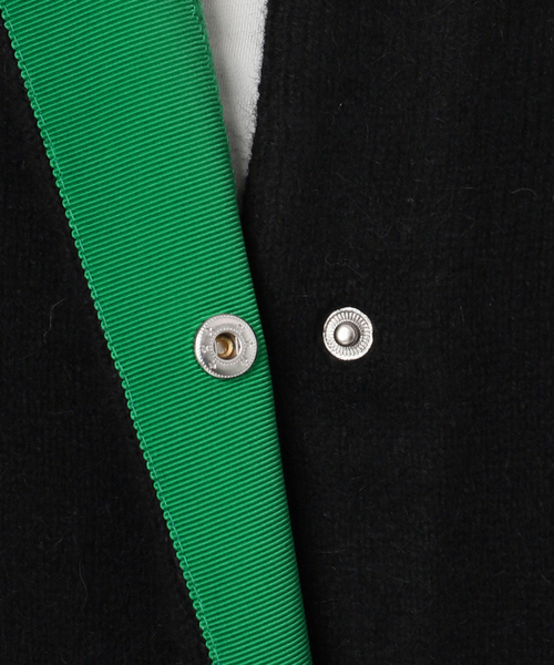 B.C STOCK（ベーセーストック）の「《追加2》2層スムース編みニットブルゾン（カーディガン/ボレロ・レディース・チャコールグレー/ブラック/ブラウン/ベージュ・FREE）」の18枚目の写真