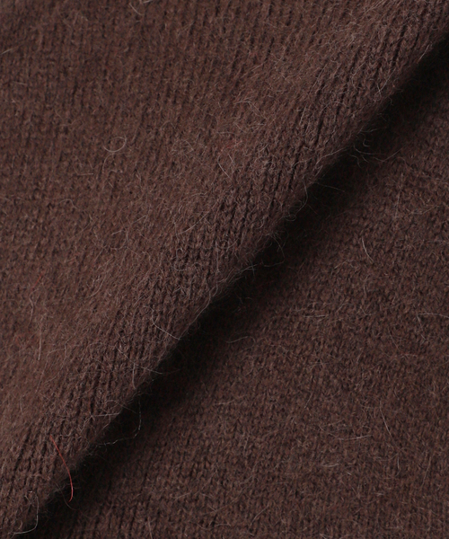 B.C STOCK（ベーセーストック）の「《追加2》2層スムース編みニットブルゾン（カーディガン/ボレロ・レディース・チャコールグレー/ブラック/ブラウン/ベージュ・FREE）」の9枚目の写真