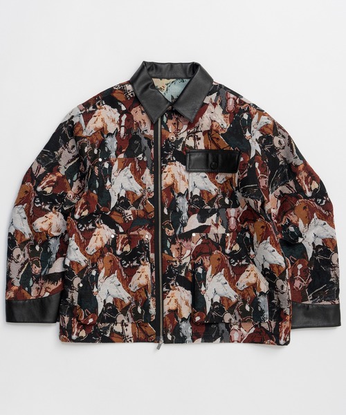 MAISON SPECIAL（メゾンスペシャル）の「Horse Jacquard Utility Jacket/ホースジャガードユーティリティジャケット（ブルゾン・レディース・マルチ・FREE）」の6枚目の写真