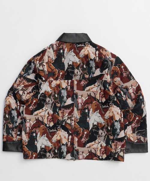 MAISON SPECIAL（メゾンスペシャル）の「Horse Jacquard Utility Jacket/ホースジャガードユーティリティジャケット（ブルゾン・レディース・マルチ・FREE）」の7枚目の写真