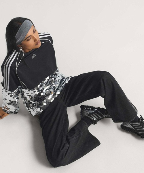 adidas(アディダス)の「ファイヤーバード トラックパンツ デニム / アディダスオリジナルス adidas Originals(デニムパンツ・レディース・ブラック・32W 30L/31W 30L/30W 30L/29/30/28/30/27/30/26/30/25/30/24/30)」の9枚目の写真