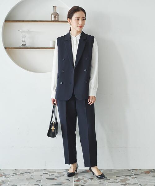 URBAN RESEARCH（アーバンリサーチ）の「ドビーストライプフリルブラウス（シャツ/ブラウス・レディース・オフホワイト/ブラック・FREE）」の7枚目の写真