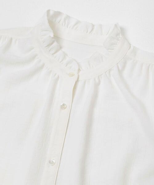 URBAN RESEARCH（アーバンリサーチ）の「ドビーストライプフリルブラウス（シャツ/ブラウス・レディース・オフホワイト/ブラック・FREE）」の14枚目の写真