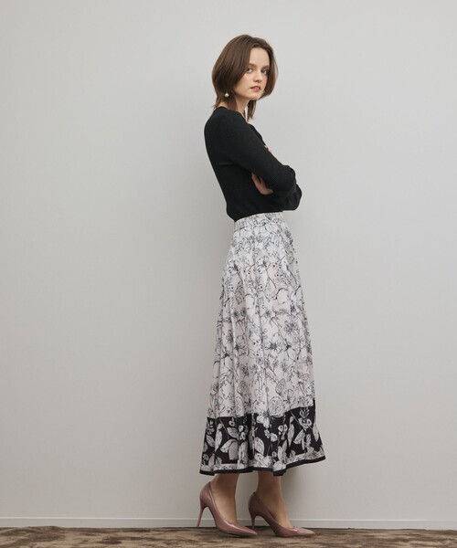 GRACE CONTINENTAL（グレースコンチネンタル）の「フルーツフラワープリントスカート（スカート・レディース・キナリ/イエロー・38/36）」の12枚目の写真