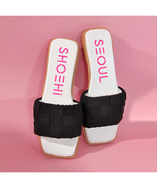 SHOEHI(シューハイ)の「モアナエンボスミュールサンダル S1119 (4カラー)(サンダル・レディース・スカイブルー/ブラック/イエロー/Beige・22.5cm/23cm/23.5cm/24.5cm/24cm)」の2枚目の写真