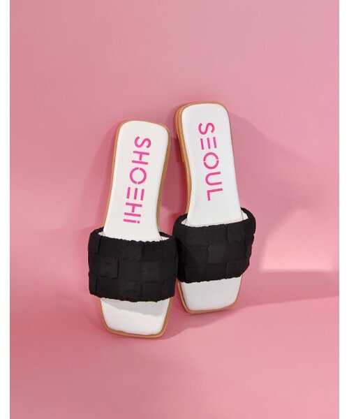 SHOEHI(シューハイ)の「モアナエンボスミュールサンダル S1119 (4カラー)(サンダル・レディース・スカイブルー/ブラック/イエロー/Beige・22.5cm/23cm/23.5cm/24.5cm/24cm)」の8枚目の写真