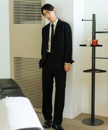 MODIFIED（モディファイド）の「Two-tuck set-up wool slacks (black)（スラックス）」