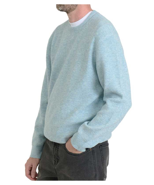 BLACKBROWN（ブラックブラウン）の「ウールブレンドセーター [スカイブルー]（ニット/セーター・メンズ・その他・MEDIUM/LARGE）」の3枚目の写真