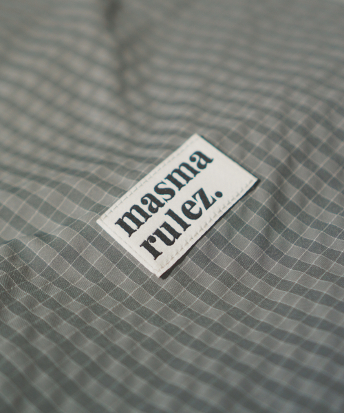 MASMARULEZ（マスマルールズ）の「[INT] Gym sack string bag _ plaid check gray（バックパック/リュック・レディース・グレー系その他・FREE）」の3枚目の写真