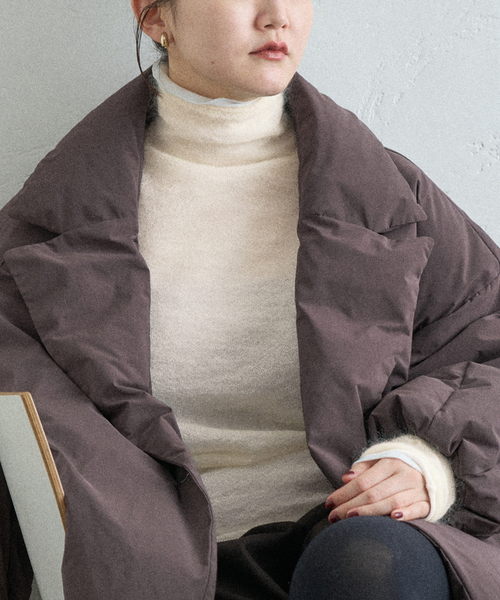 IENA（イエナ）の「《追加》SUPER Kid MIX モヘアシアープルオーバー（ニット/セーター・レディース・ホワイト/チャコールグレー/アイボリー/バーガンディー・FREE）」の2枚目の写真