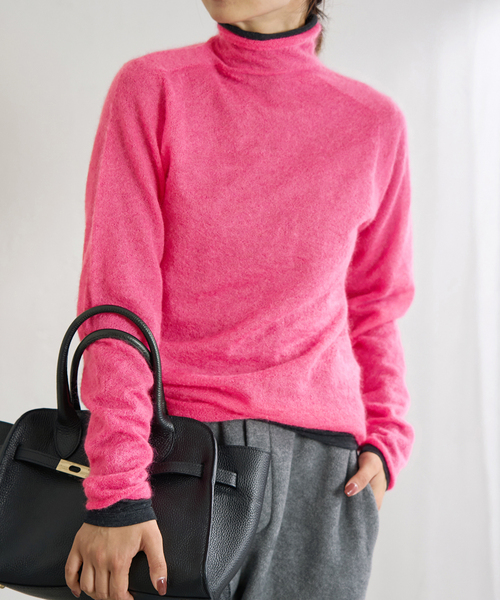 IENA（イエナ）の「《追加》SUPER Kid MIX モヘアシアープルオーバー（ニット/セーター・レディース・ホワイト/チャコールグレー/アイボリー/バーガンディー・FREE）」の22枚目の写真