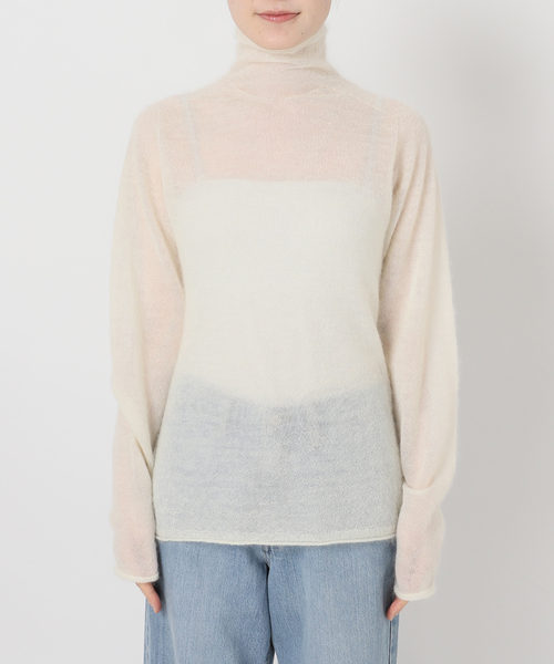 IENA（イエナ）の「《追加》SUPER Kid MIX モヘアシアープルオーバー（ニット/セーター・レディース・ホワイト/チャコールグレー/アイボリー/バーガンディー・FREE）」の9枚目の写真