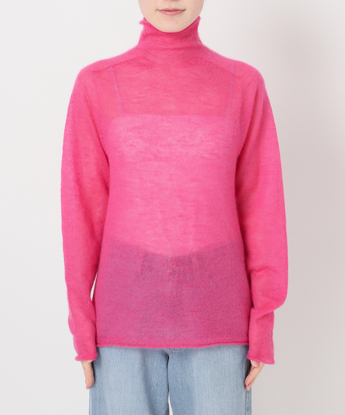 IENA（イエナ）の「《追加》SUPER Kid MIX モヘアシアープルオーバー（ニット/セーター・レディース・ホワイト/チャコールグレー/アイボリー/バーガンディー・FREE）」の5枚目の写真