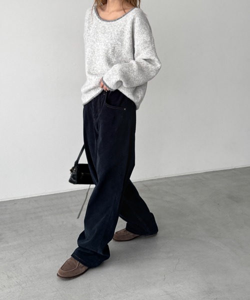 CANAL JEAN（キャナルジーン）の「choice_cnl　コーデュロイテーパードパンツ（その他パンツ・レディース・ネイビー・00/0/1/2）」の2枚目の写真