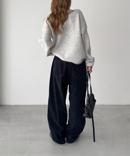 CANAL JEAN（キャナルジーン）の「choice_cnl　コーデュロイテーパードパンツ（その他パンツ・レディース・ネイビー・00/0/1/2）」の4枚目の写真