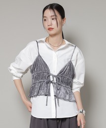 nicomi様グレーキャミ セール】【NKJ 2025AW】2WAY OVER CAMISOLE（キャミソール）｜niko and