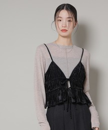 NANO universe | フロントリボンキャミソールビスチェ(キャミソール)