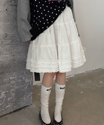ティアードフリル ギャザーロングスカート
