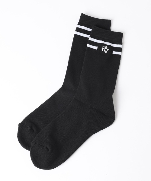 HARE（ハレ）の「HAREラインSOX(HARE)（ソックス/靴下・メンズ・ブラック/ホワイト・FREE）」の4枚目の写真