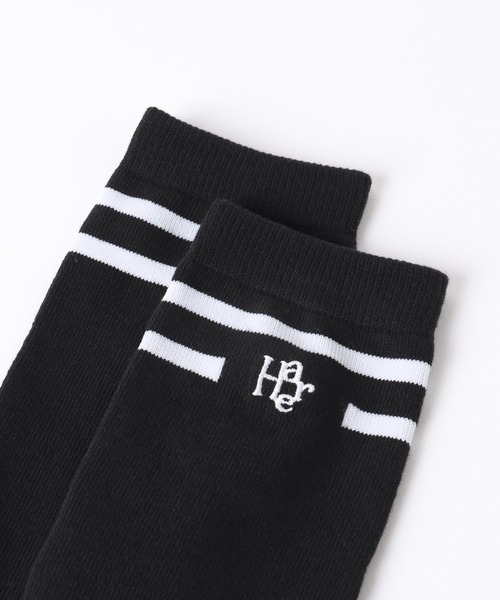 HARE（ハレ）の「HAREラインSOX(HARE)（ソックス/靴下・メンズ・ブラック/ホワイト・FREE）」の12枚目の写真