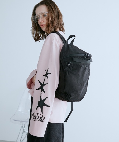 Auntie Rosa Holiday（アンティローザホリデー）の「リップストップシアーバックパック（バックパック/リュック・レディース・ブルー/ブラック/アイボリー・FREE）」の12枚目の写真