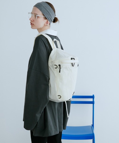 Auntie Rosa Holiday（アンティローザホリデー）の「リップストップシアーバックパック（バックパック/リュック・レディース・ブルー/ブラック/アイボリー・FREE）」の7枚目の写真
