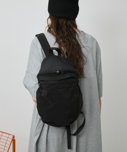 Auntie Rosa Holiday(アンティローザホリデー)の「リップストップシアーバックパック(バックパック/リュック・レディース・ブルー/ブラック/アイボリー・FREE)」の8枚目の写真