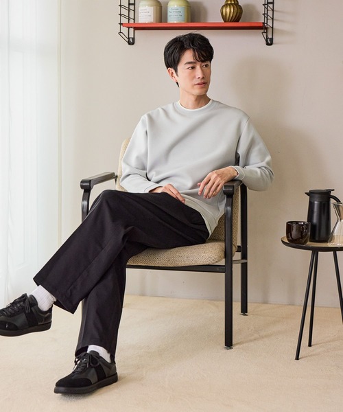 GLOBAL WORK(グローバルワーク)の「スゴラクストレッチワイドパンツ/601343(その他パンツ・メンズ・ダークネイビー/アイボリー/ブラック・SMALL/MEDIUM/LARGE/X-LARGE)」の6枚目の写真