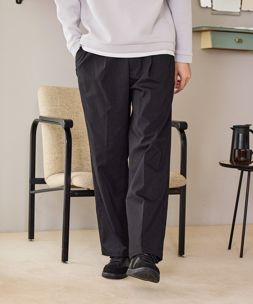 GLOBAL WORK(グローバルワーク)の「スゴラクストレッチワイドパンツ/601343(その他パンツ・メンズ・ダークネイビー/アイボリー/ブラック・SMALL/MEDIUM/LARGE/X-LARGE)」の7枚目の写真