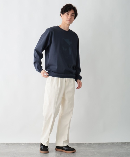 GLOBAL WORK(グローバルワーク)の「スゴラクストレッチワイドパンツ/601343(その他パンツ・メンズ・ダークネイビー/アイボリー/ブラック・SMALL/MEDIUM/LARGE/X-LARGE)」の11枚目の写真