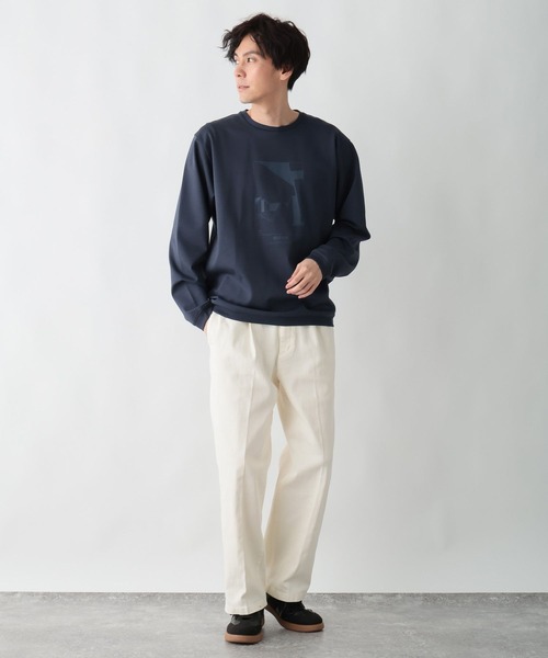 GLOBAL WORK(グローバルワーク)の「スゴラクストレッチワイドパンツ/601343(その他パンツ・メンズ・ダークネイビー/アイボリー/ブラック・SMALL/MEDIUM/LARGE/X-LARGE)」の13枚目の写真