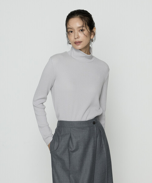 コムサ（COMME CA）/〔 TALLサイズ 〕 ラグウォームリブニット タートルネックプルオーバー セール】〔 TALLサイズ 〕 ラグウォームリブニット タートルネックプル