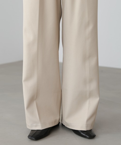 Bab（バブ）の「【スリーピース対応/オケージョン】ハイウエストリボン付きストレートパンツ（スラックス・レディース・チャコールグレー/A/ベージュ・M）」の21枚目の写真