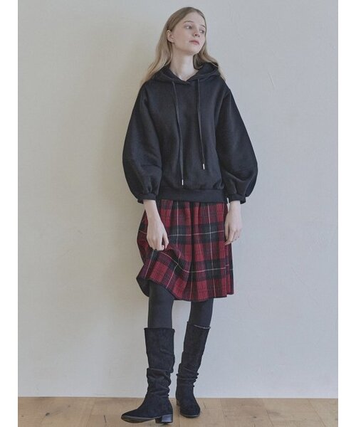 AVANT-G（アバン）の「Tartan Check Pleated Midi Skirt - RED（スカート・レディース・その他・FREE）」の4枚目の写真
