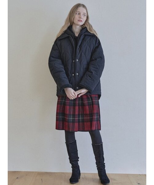 AVANT-G（アバン）の「Tartan Check Pleated Midi Skirt - RED（スカート・レディース・その他・FREE）」の6枚目の写真