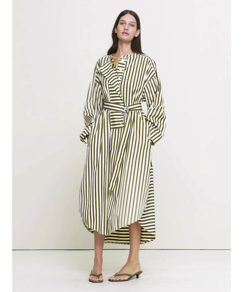 Banana Republic(バナナリパブリック)の「コットン ポプリン ビッグボタン シャツドレス(ワンピース・レディース・オリーブ/ブラック・XS/S/M/L)」の8枚目の写真