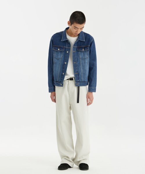 YOUTH(ユース)の「Denim Trucker Jacket - Medium Blue(デニムジャケット・メンズ・その他・S)」の2枚目の写真