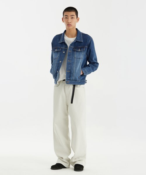YOUTH(ユース)の「Denim Trucker Jacket - Medium Blue(デニムジャケット・メンズ・その他・S)」の4枚目の写真