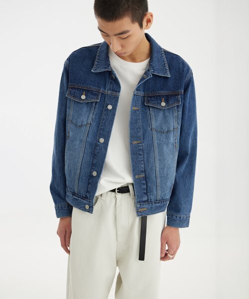 YOUTH(ユース)の「Denim Trucker Jacket - Medium Blue(デニムジャケット・メンズ・その他・S)」の6枚目の写真