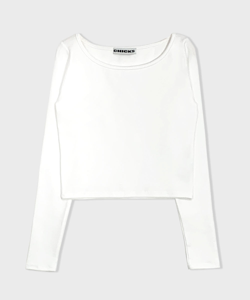 CHICKS（チックス）の「ウォニットボートネック長袖Tシャツメランジェ（Tシャツ/カットソー・レディース・その他・FREE）」の6枚目の写真