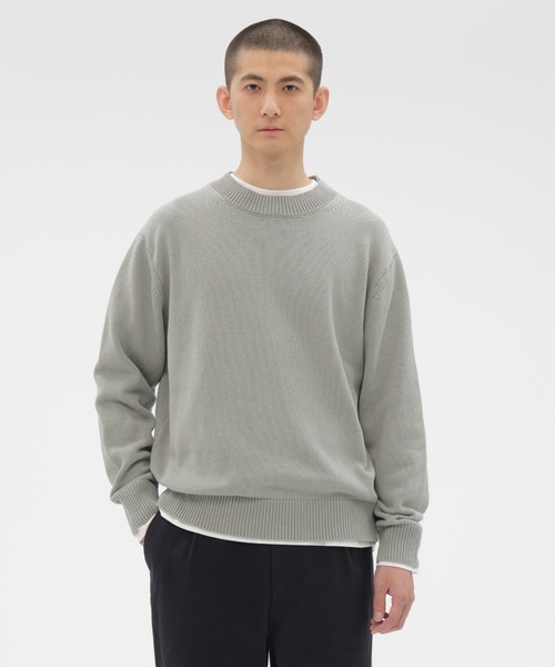 MHL.（エムエイチエル）の「SPORTS COTTON KNITWEAR（ニット/セーター・メンズ・グリーン系その他5/ブラウン系その他2・MEDIUM/LARGE）」の2枚目の写真