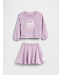 GAP（ギャップ）の「ヴィンテージソフト フレンチテリー GAPロゴ ミニスカート・スコートセット (幼児・ベビー)（セットアップ）」