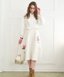 Chesty（チェスティー）の「ショルダーツイード刺繍ジャンパースカート（ジャンパースカート）」