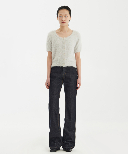 YOUTH(ユース)の「Scoop-Neck H/S Knit Cardigan - Light Grey(ニット/セーター・レディース・その他・S/M/L)」の8枚目の写真